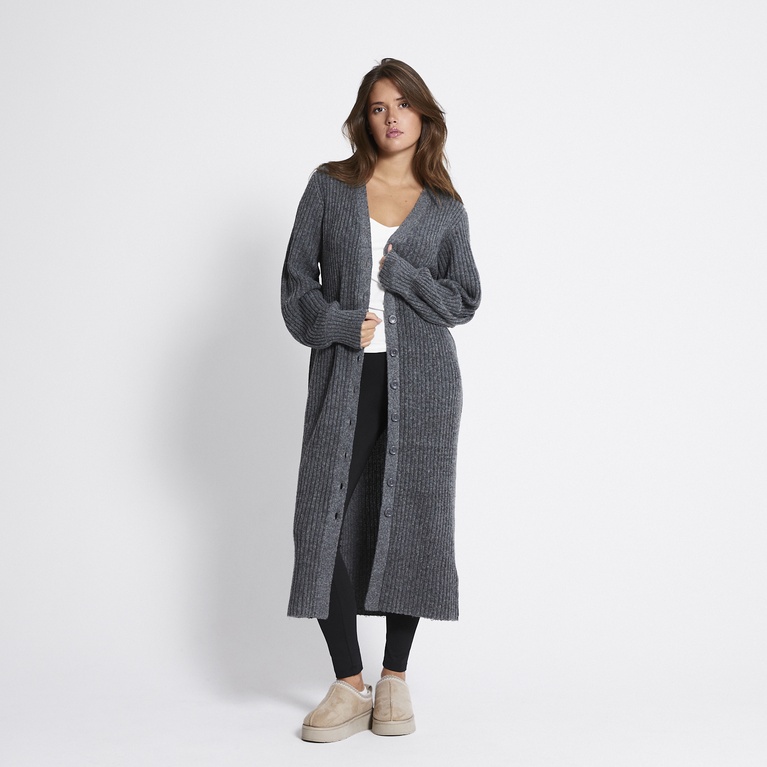 Ribbed knit cardigan dress "Lindsey"